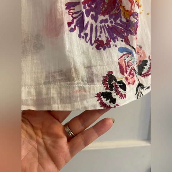 Free People Sweet Escape Floral Button Down Blouse S/P - Picture 6 of 7